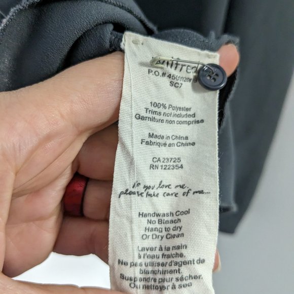 Aritzia Wiflred Crepe Mini Belted Wrap Dress Grey Size 4 - Picture 5 of 5